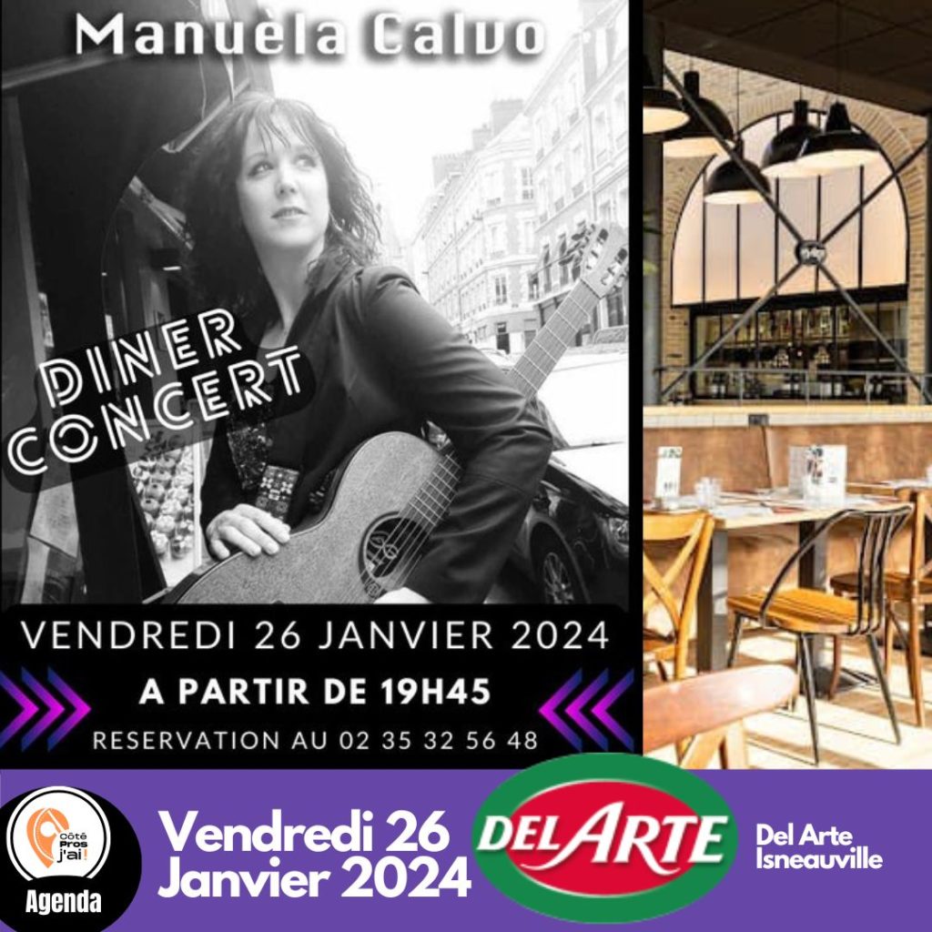 Diner concert janvier chez Del Arte Isneauville