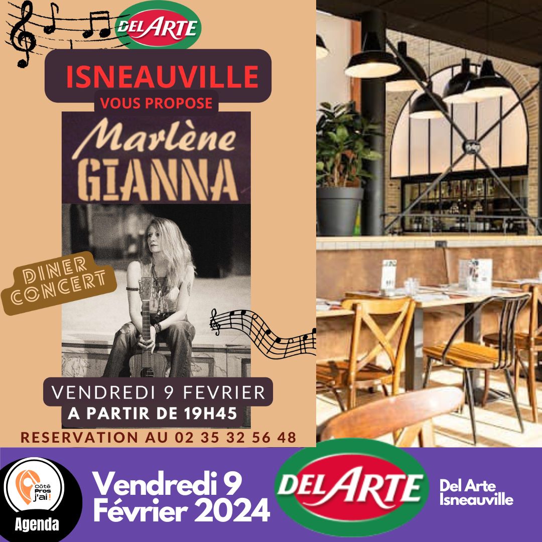 Diner concert février chez Del Arte Isneauville