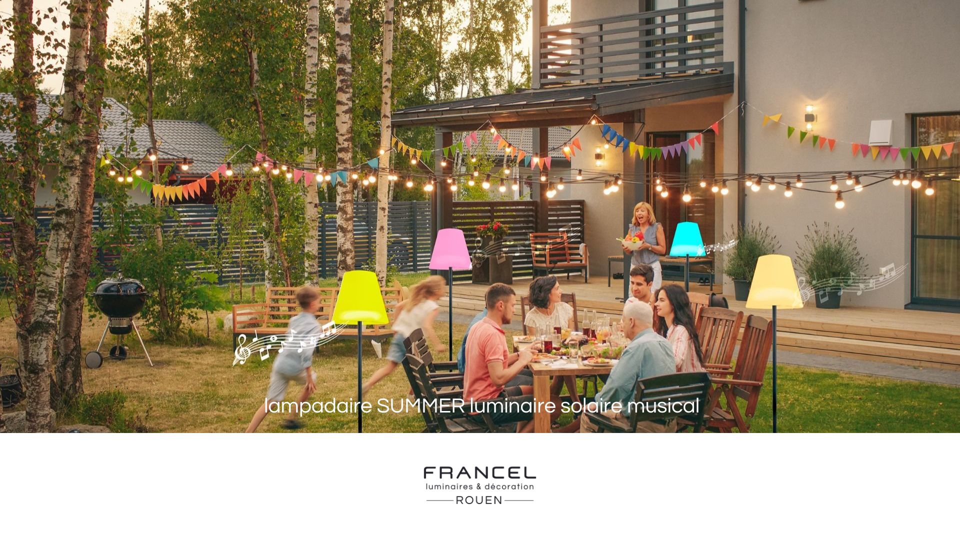 lampadaire SUMMER luminaire solaire musical ()