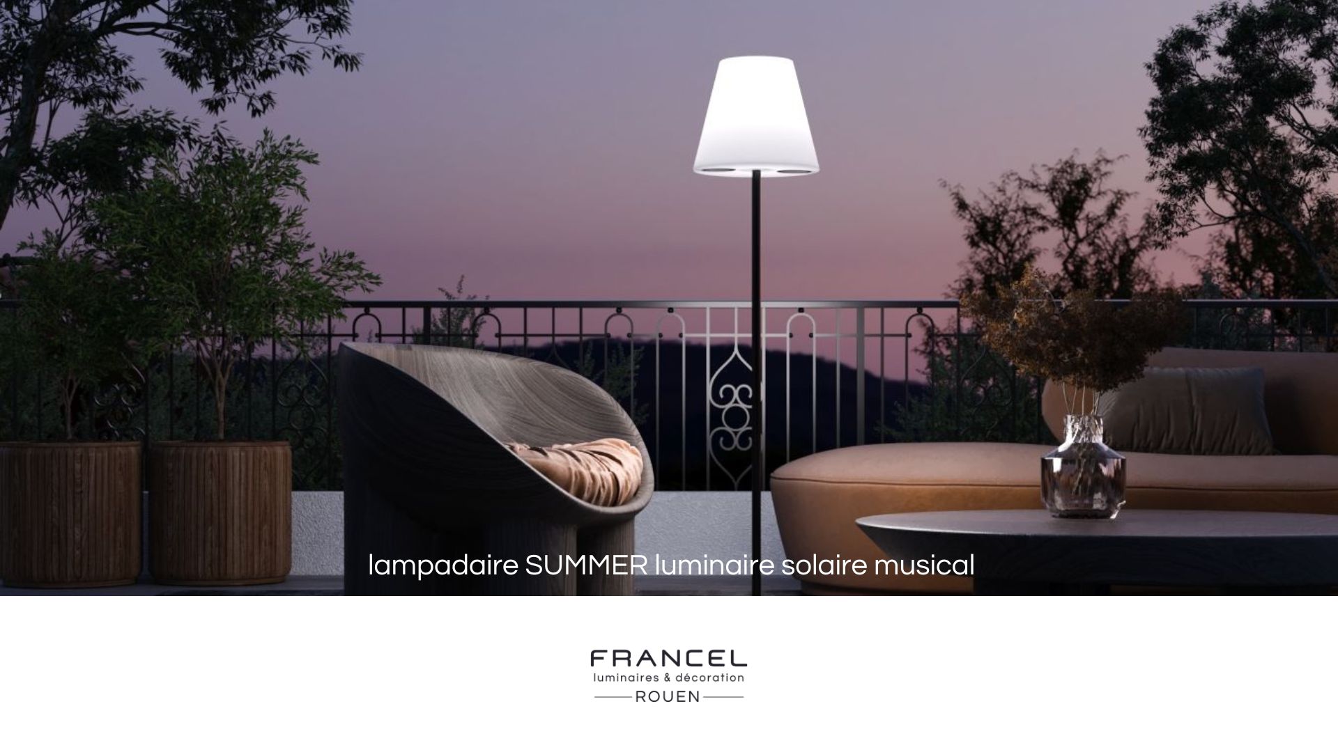 lampadaire SUMMER luminaire solaire musical