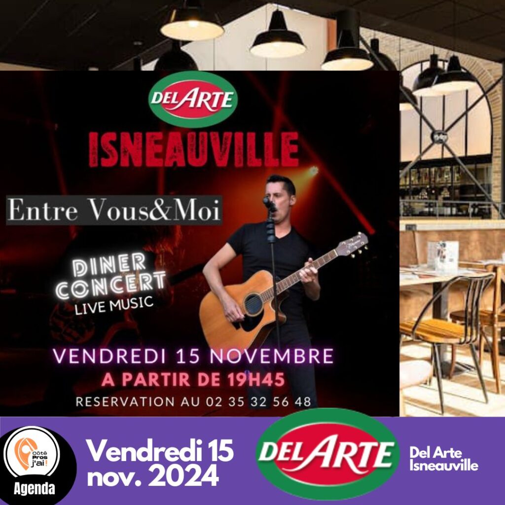 Diner concert novembre chez Del Arte Isneauville