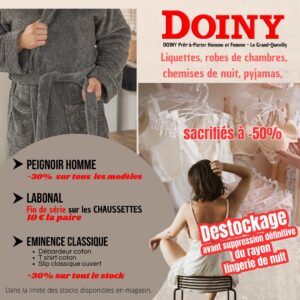 Toutes les promos hommes et femmes chez DOINY Grand Quevilly