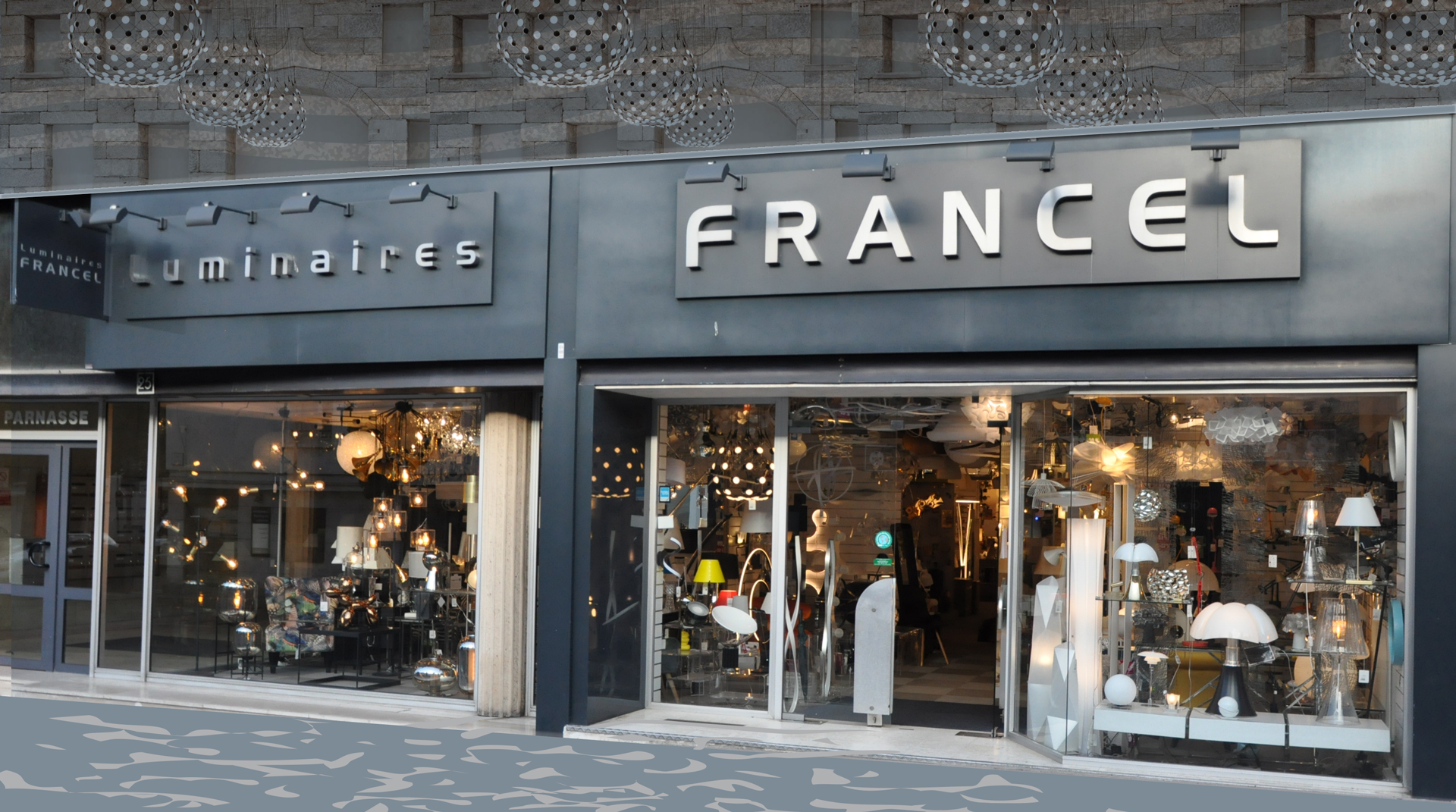 vitrine magasin francel luminaires rouen